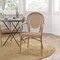 Merrick Lane Celia Stacking Thonet Bistro Style Chair, PE Rattan Seat, and Metal Frame for Indoor/Outdoor Use